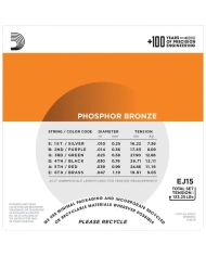 D'Addario EJ15 Phosphor Bronze - Set Corzi Chitara Acustica 10-47 D'Addario - 2