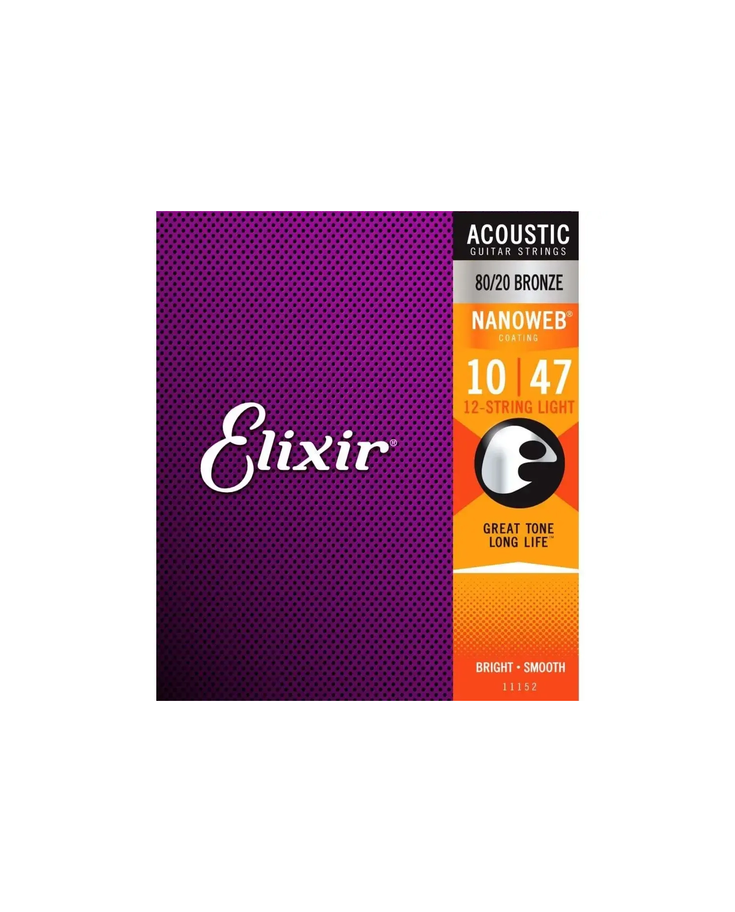 Elixir Nanoweb Bronze 10-47 - Set Corzi Chitara Acustica Cu 12 Corzi Elixir - 1
