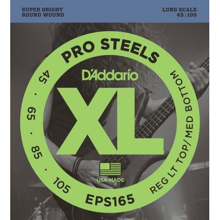 D'Addario EPS165 ProSteels Bass - Set 4 Corzi Bass 45-105 D'Addario - 1