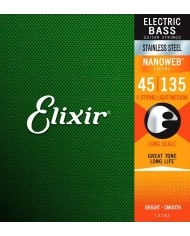 Elixir Nanoweb El Bass 5 Strings 45-135 - Corzi Chitara Bass Elixir - 1