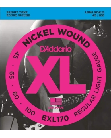 D'Addario EXL170 Long Scale - Set 4 Corzi Chitara Bass 45-100 D'Addario - 1