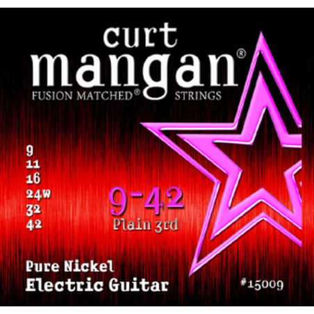 Curt Mangan Pure Nickel 9-42 - Set Corzi Chitara Electrica Curt Mangan - 1