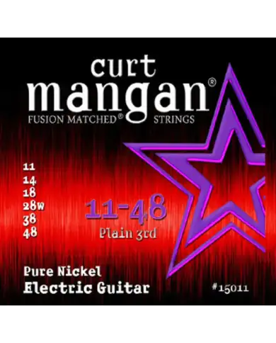 Curt Mangan Pure Nickel 11-48 - Set corzi chitara electrica Curt Mangan - 1