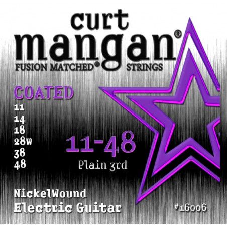 Curt Mangan Nickel Wound Coated 11-48 - Set Corzi Chitara Electrica Curt Mangan - 1