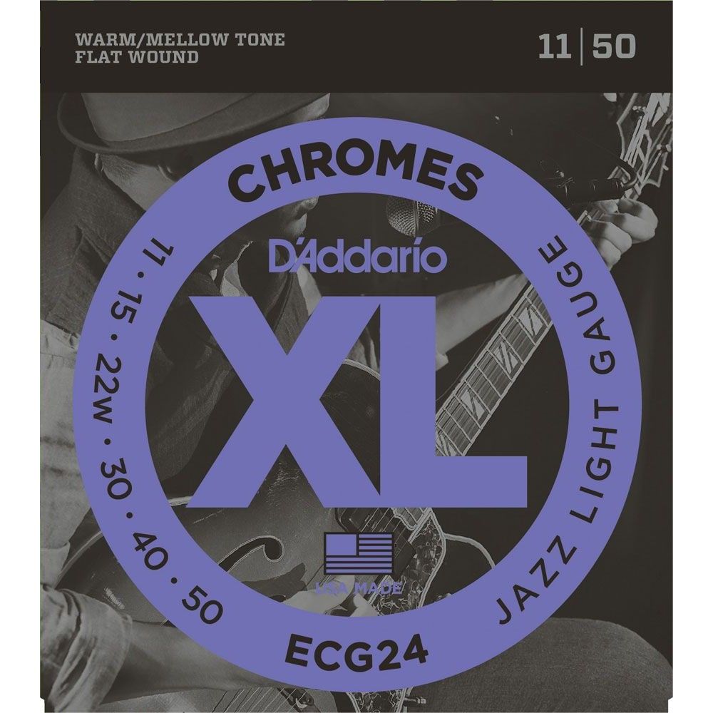 D'Addario ECG24 Chromez Jazz LT - Set Corzi Chitara - 11-50 D'Addario - 1