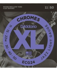 D'Addario ECG24 Chromez Jazz LT - Set Corzi Chitara - 11-50 D'Addario - 1