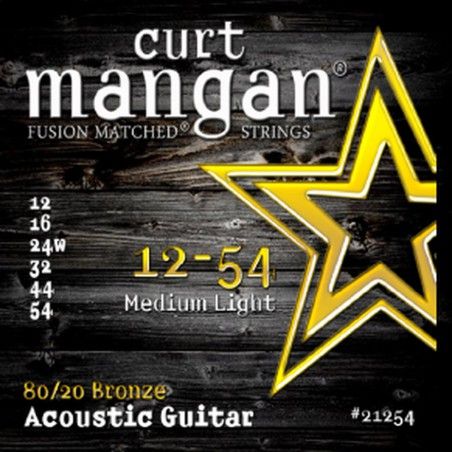 Curt Mangan 80/20 - Set Corzi Chitara Acustica 12-54 Curt Mangan - 1