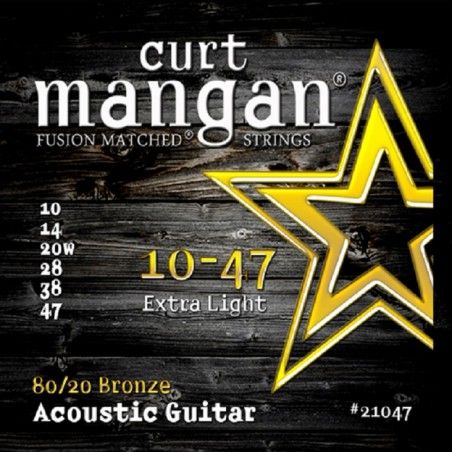 Curt Mangan 80/20 - Set Corzi Chitara Acustica 10-47 Curt Mangan - 1