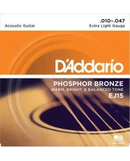 D'Addario EJ15 Phosphor Bronze - Set Corzi Chitara Acustica 10-47 D'Addario - 1