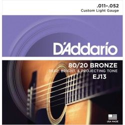D'Addario EJ13 80/20 Bronze - Set Corzi Chitara Acustica 11-52 D'Addario - 1