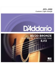 D'Addario EJ13 80/20 Bronze - Set Corzi Chitara Acustica 11-52 D'Addario - 1