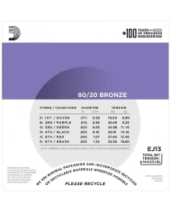 D'Addario EJ13 80/20 Bronze - Set Corzi Chitara Acustica 11-52 D'Addario - 2