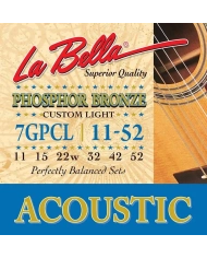 La Bella 7GPCL - Set Corzi Chitara Acustica 11-52 La Bella - 1