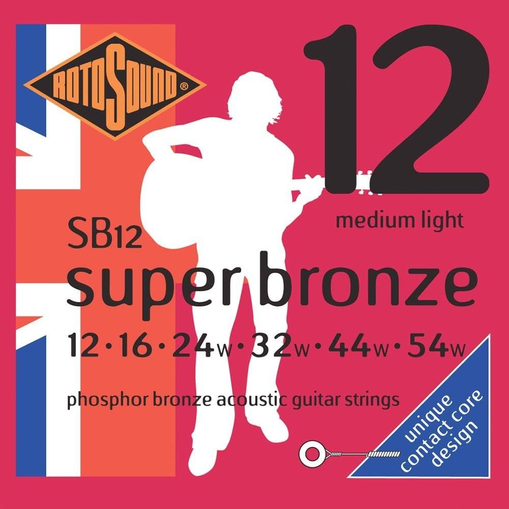 Rotosound Super Bronze SB12 - Set Corzi Chitara Acustica 12-54 Rotosound - 1