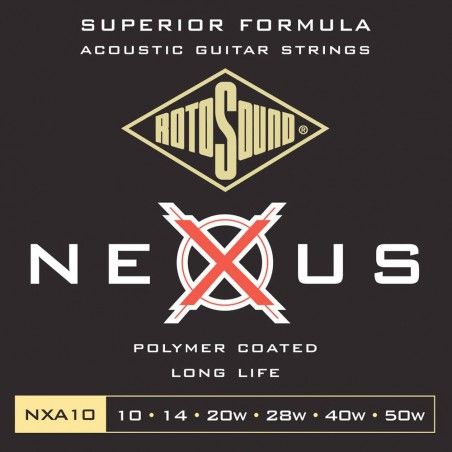 Rotosound NXA10 Nexus Coated - Set Corzi Chitara Acustica 10-50 Rotosound - 1