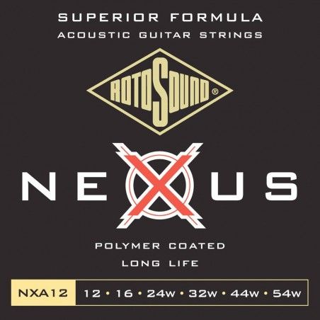 Rotosound NXA12 Nexus Coated - Set Corzi Chitara Acustica 12-54 Rotosound - 1