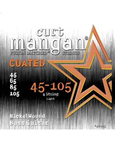 Curt Mangan Nickel Wound Light Coated - Set 4 Corzi Chitara Bas  45-105 Curt Mangan - 1