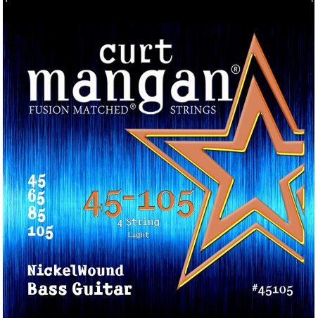 Curt Mangan Nickel Wound - Set 4 Corzi Chitara Bas 45-105 Curt Mangan - 1