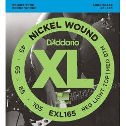 D'Addario EXL165 Long Scale - Set 4 Corzi Chitara Bass 45-105 D'Addario - 1