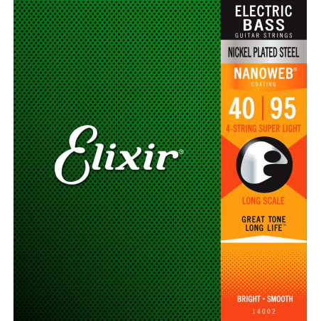 Elixir Nanoweb El Bass 4 Strings 40-95 - Set 4 Corzi Chitara Bas Elixir - 1