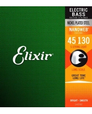 Elixir Nanoweb El Bass 5 Strings 45-130 - Set Corzi Chitara Bass Elixir - 1