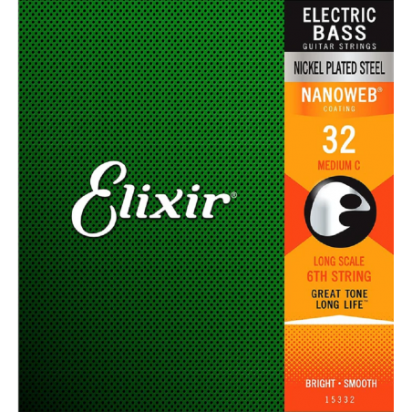Elixir Nanoweb El Bass 6'th String Single 32 - Coarda Chitara Bass Elixir - 1