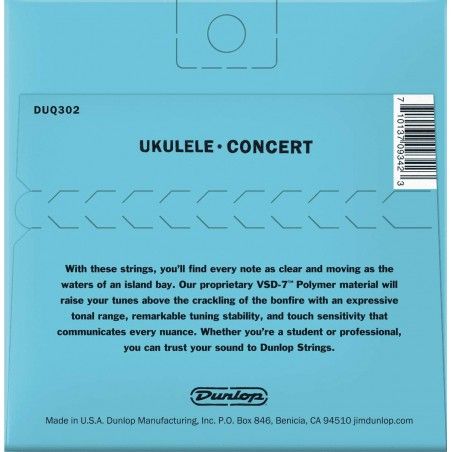 Dunlop DUQ302 Concert-4 - Set Corzi Ukulele Concert Dunlop - 1