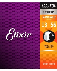 Elixir Nanoweb Bronze 13-56 - Set Corzi Chitara Acustica Elixir - 1