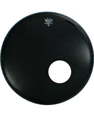 Remo Powerstroke 3 Ebony 24" cu gaura de 5" - Fata toba mare Remo - 1