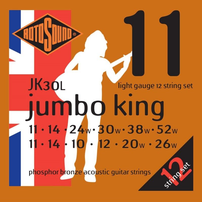 Rotosound Jumbo King JK30L - Set 12 Corzi Chitara Acustica 11-52 Rotosound - 1
