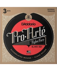 D'Addario EJ45-3D Pro-Arte Clear/Silver Normal Tension - 3 Seturi Corzi Chitara Clasica D'Addario - 2