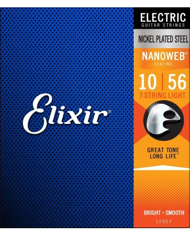 Elixir Nanoweb 7 Strings 10-56 - Set Corzi Chitara Electrica