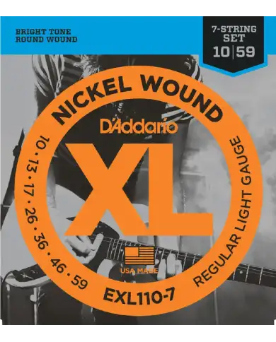 D'Addario EXL110-7 - Set 7 Corzi Chitara Electrica - 10-59