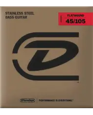 Dunlop DBFS45105 Flatwound - Set 4 Corzi Chitara Bass 45-105