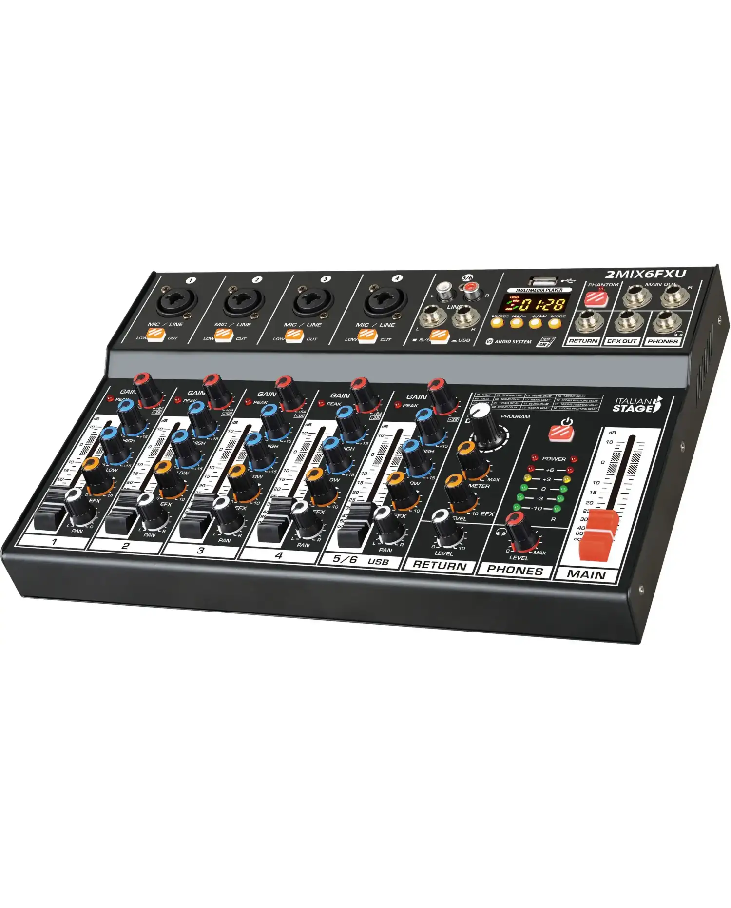 Mixer Neamplificat Italian Stage 2MIX6FXU | MC MUSIC