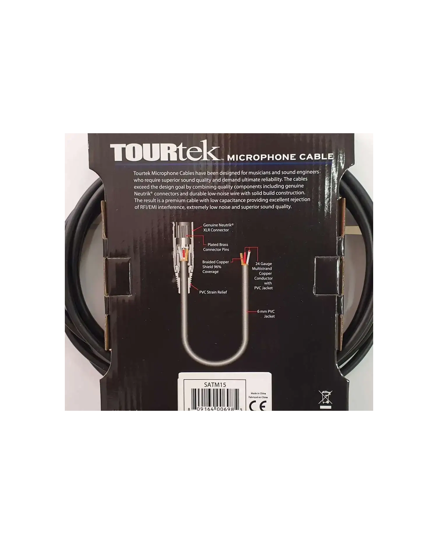Samson Tourtek TM15 XLR-XLR - Cablu microfon 5m