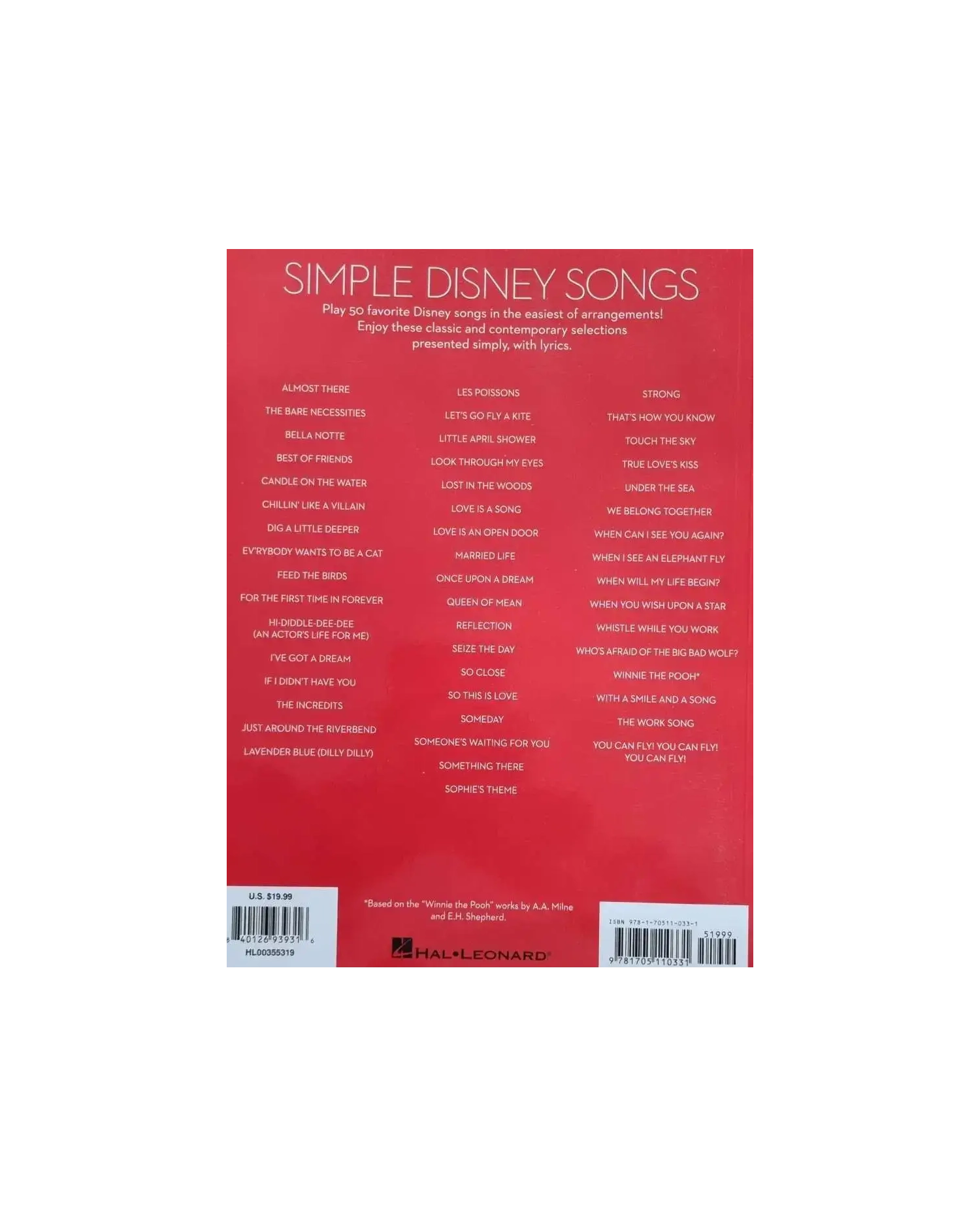 MSG Simple Disney Songs - Manual Pian