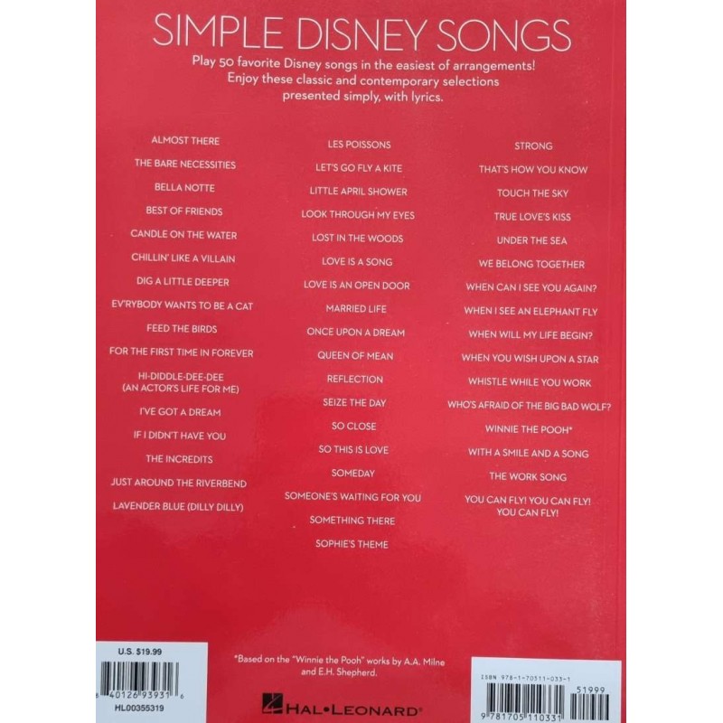 MSG Simple Disney Songs -...