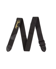 Fender Black Poly Yellow - Curea Chitara cu Suport Pana
