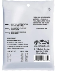 Martin MEC12 Eric Clapton Phosphor Bronze Light - Set Corzi Chitara Acustica 12-54