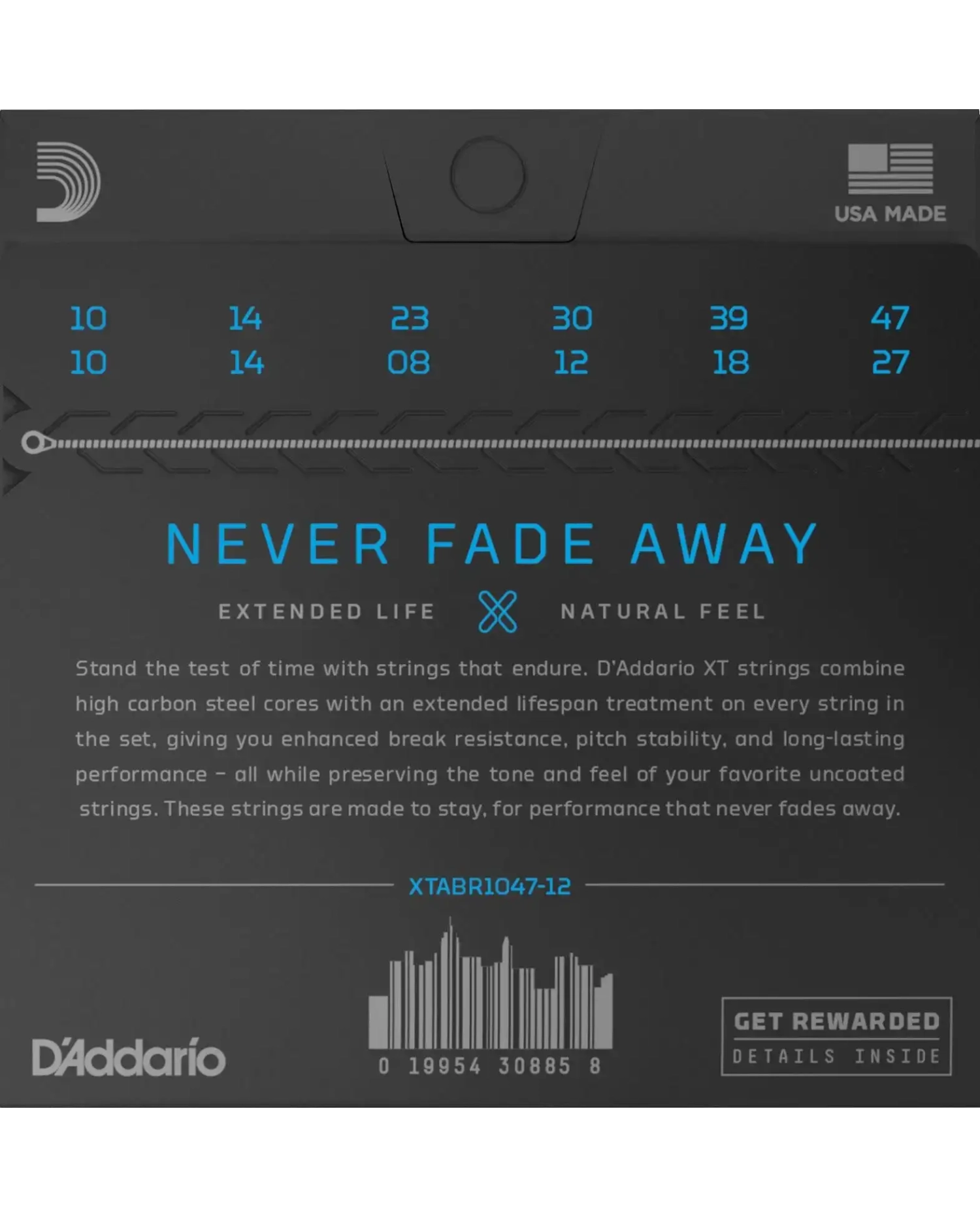 D'Addario XT Acoustic 80/20 Light - Set 12 Corzi Chitara Acustica 10-47