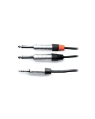 Gewa Alka - Cablu 2X6.3mm/3.5mm Stereo 1.5m 2xJack-Jack