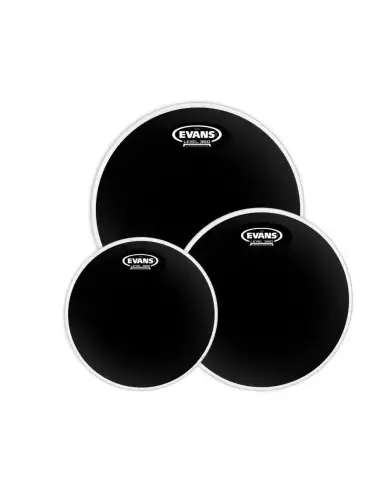 Evans Tom Pack Black Chrome 10-12-16" Rock - Set fete toba