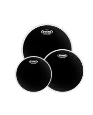Evans Tom Pack Black Chrome 10-12-16" Rock - Set fete toba