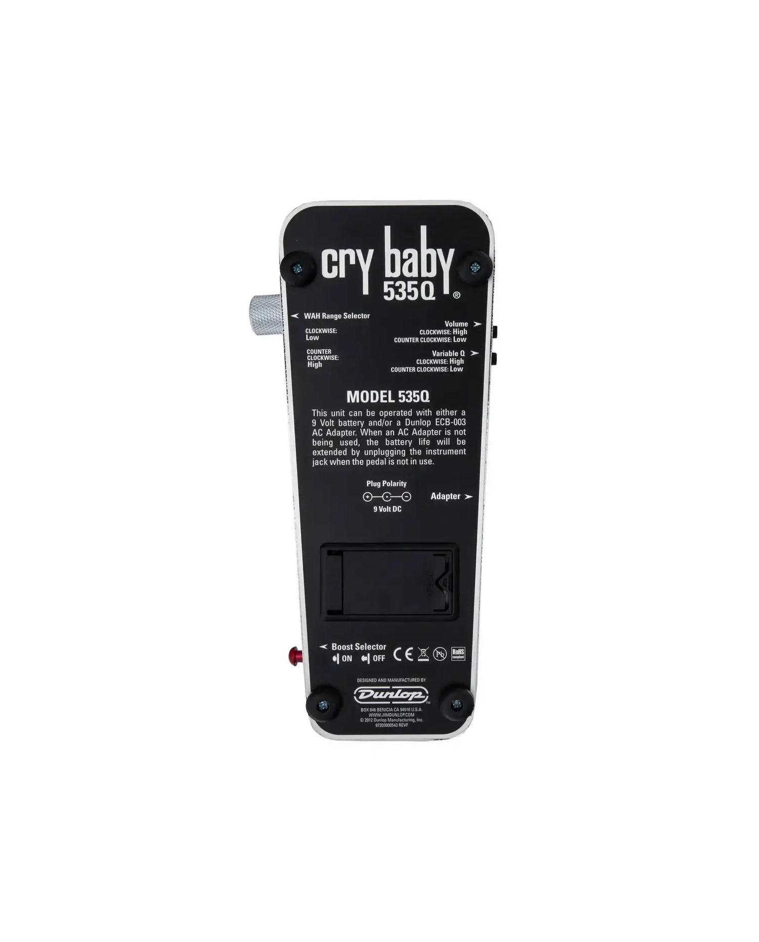 Dunlop 535Q-C Crybaby Q-Chrome - Pedala Wah Chitara