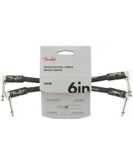 Fender Professional 6" Inst Cable Blk - Cablu Patch 15cm (2 buc.)