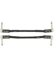 Fender Professional 6" Inst Cable Blk - Cablu Patch 15cm (2 buc.)