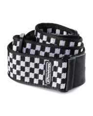 Dunlop D38-31BK Classic Black/White Check Strap - Curea Chitara
