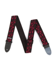 Dunlop D38-11RD Classic Flambe Red Strap - Curea Chitara