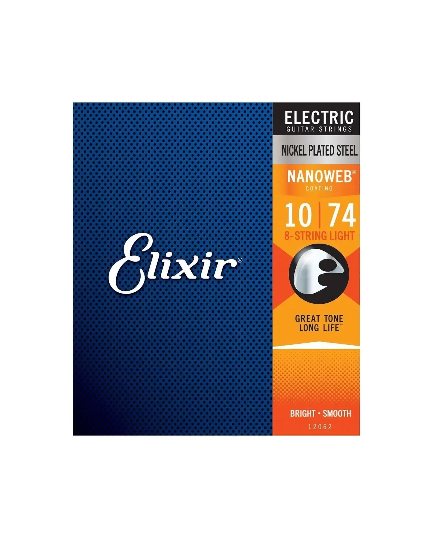 Elixir Nanoweb Light 10-74 8 String - Set Corzi Chitara Electrica